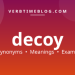47 synonyms for synonyms for decoy with meanings and examples - Verb Time Blog