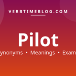 45 synonyms for synonyms for pilot with meanings and examples - Verb Time Blog