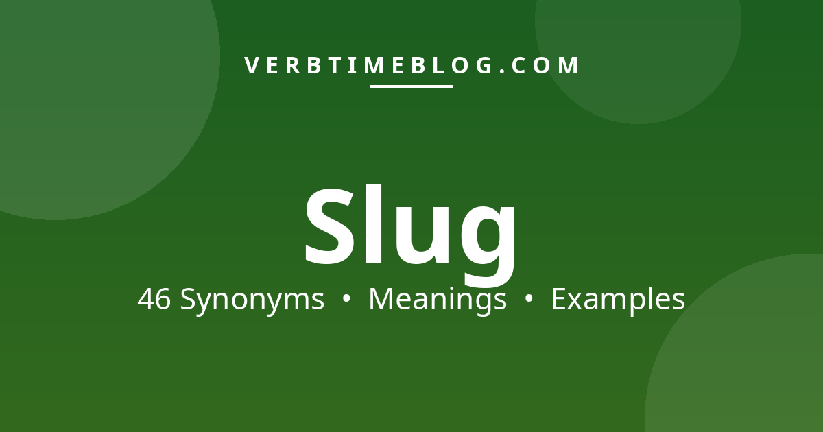 46 synonyms for synonyms for slug with meanings and examples - Verb Time Blog